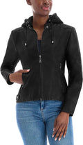 Olivia Miller Womens Faux Leather Zip Up Moto Biker (Style 3TQK)