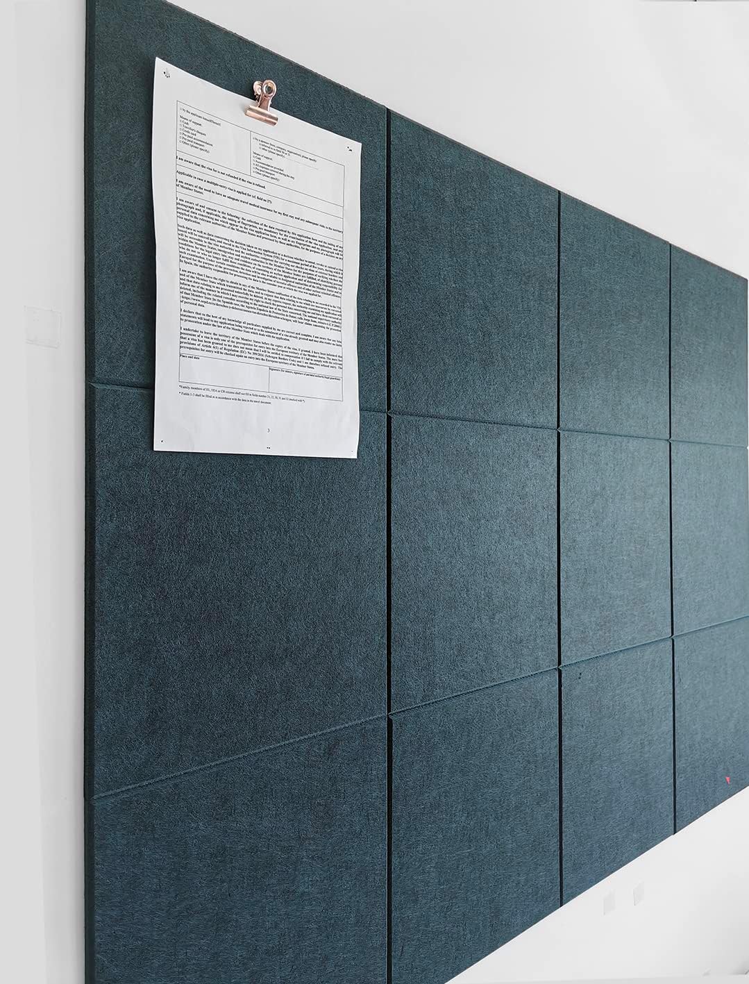 Dark Green Bulletin Board Tiles - Modern Felt Wall Decor