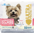Paw Inspired 32ct Disposable Dog Diapers (X-Small) - Leak Proof