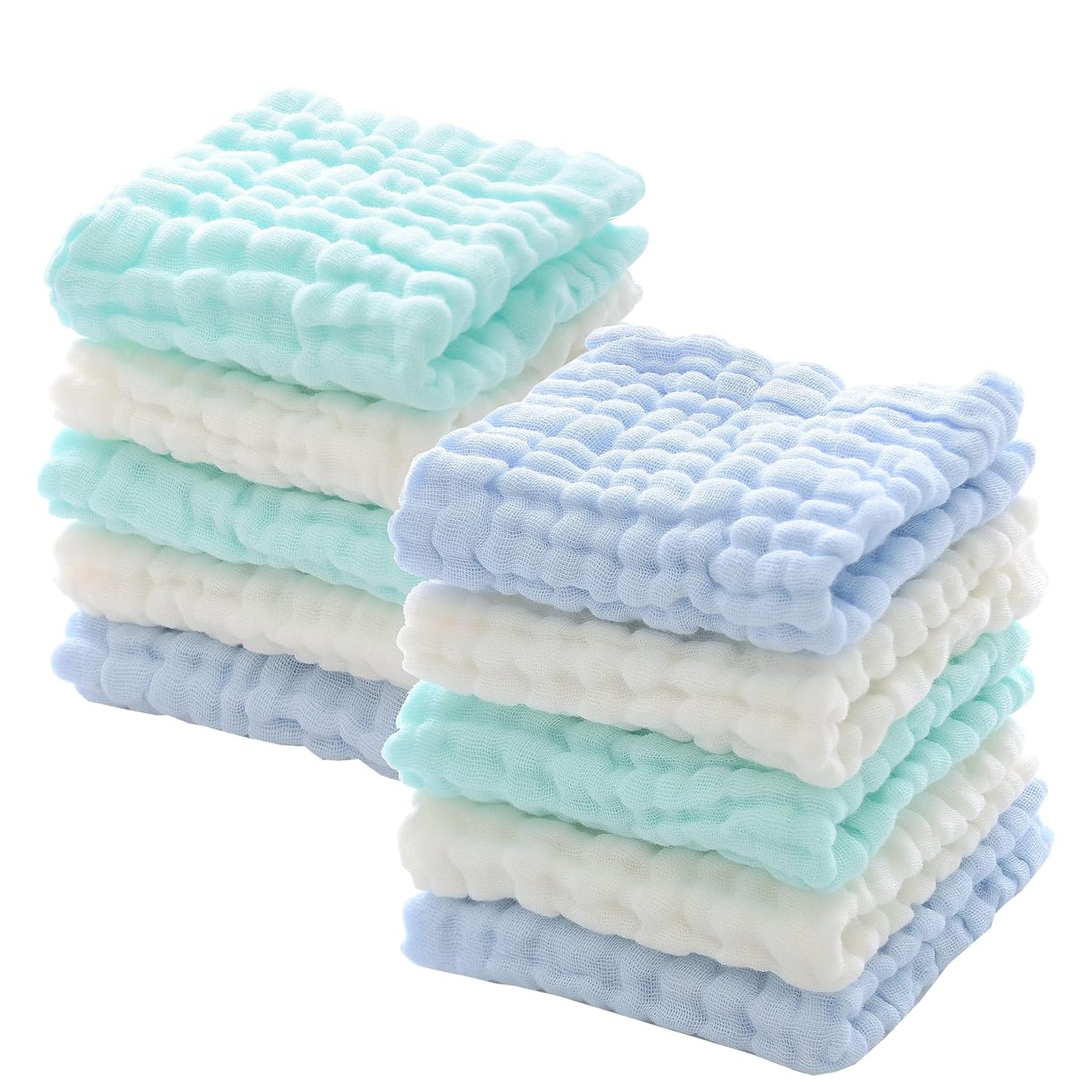 Soft Cotton Baby Washcloths Set - Gentle on Sensitive Skin