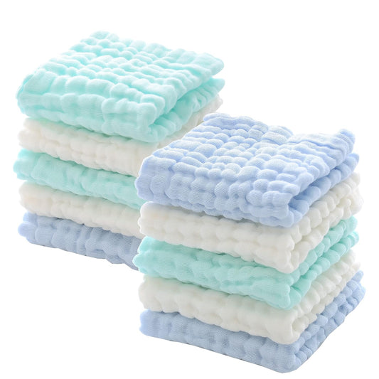 Soft Cotton Baby Washcloths Set - Gentle on Sensitive Skin