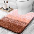 OLANLY Luxury Toilet Rugs U-Shaped Soft Microfiber Bath Mat