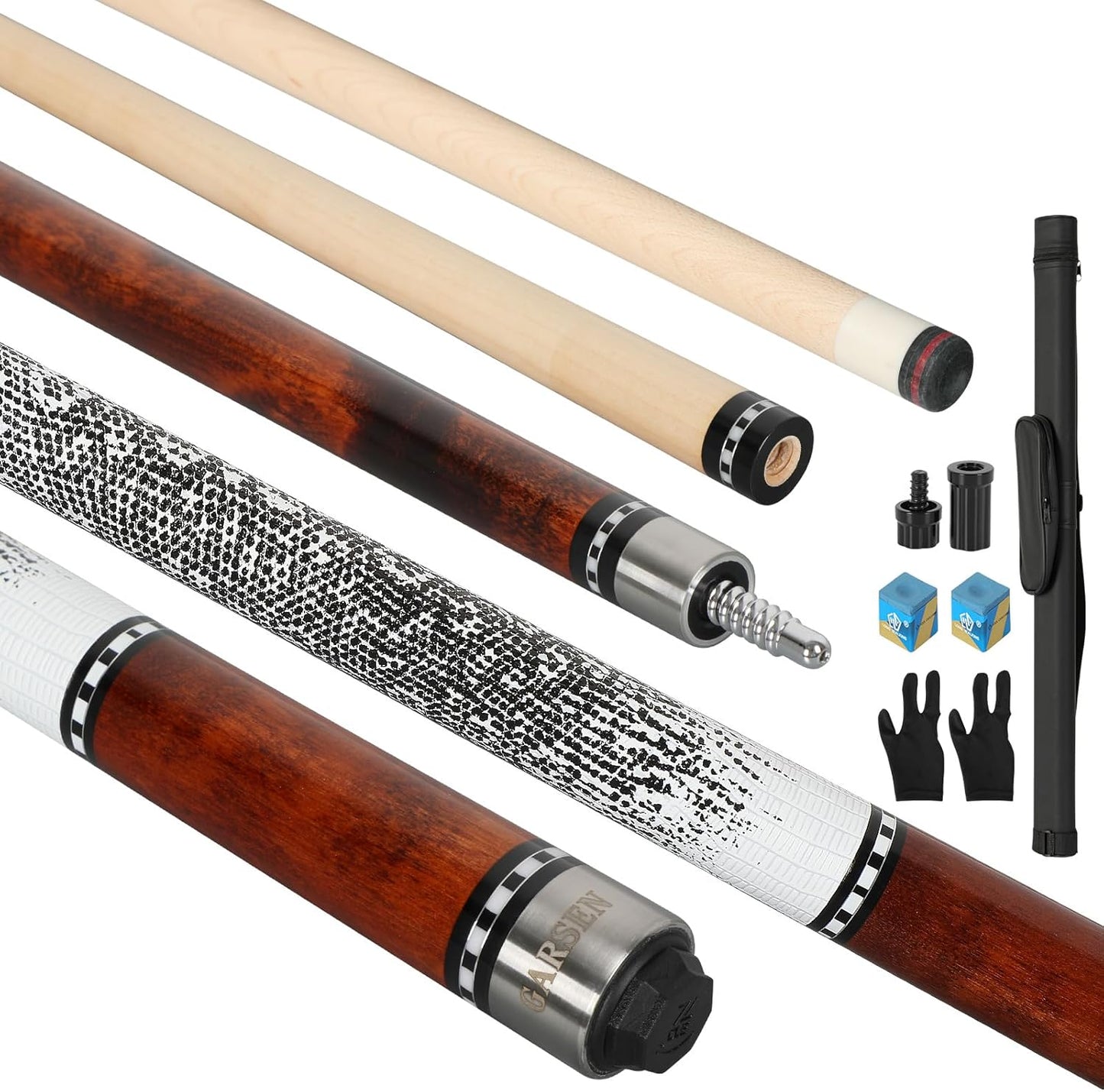 GARSEN Pool Cue Stick 58 inch for Billiards with Complete Kit