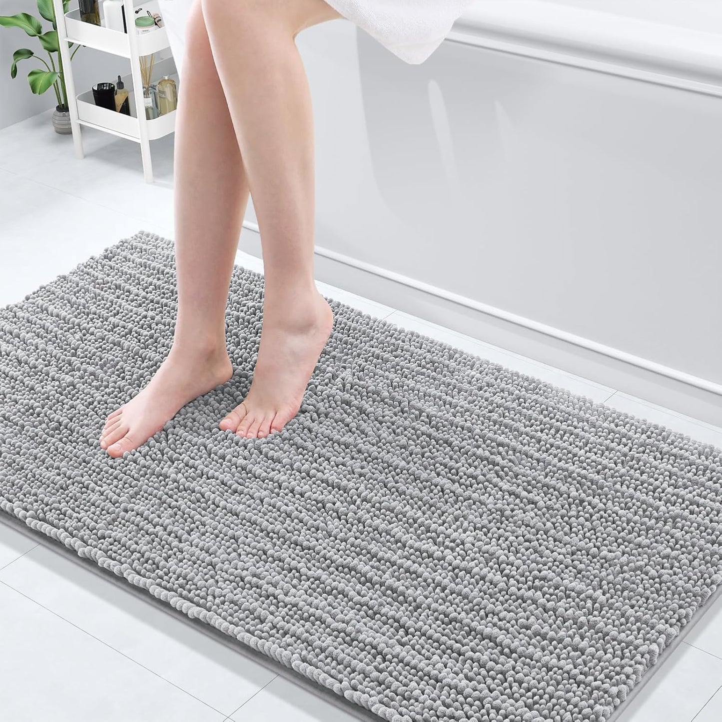 Arotive Luxury Chenille Bathroom Rug Mat for Comfort and Style