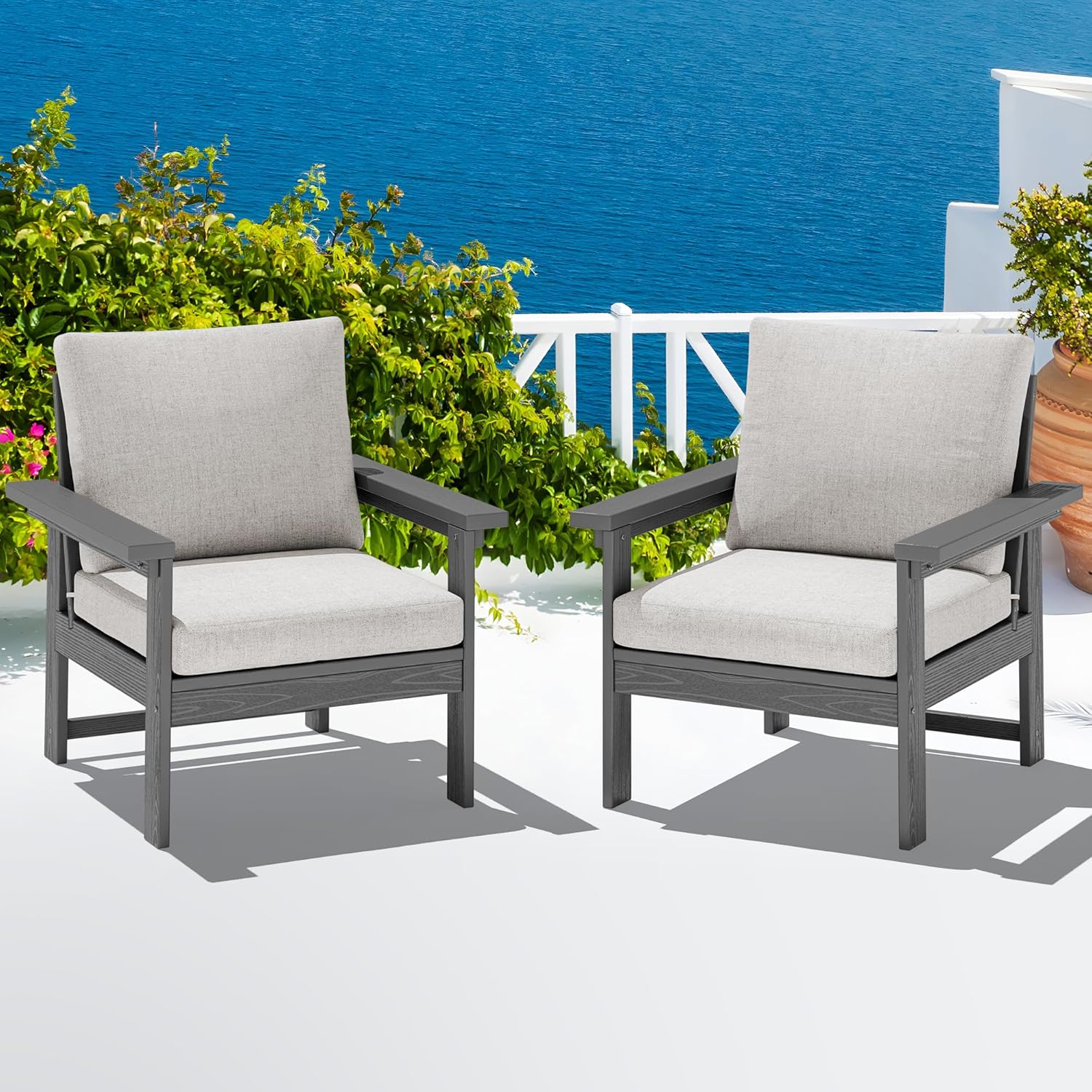 SERWALL Outdoor Patio Sofa Set for Stylish Relaxation