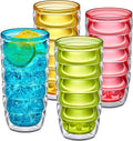 24-Ounce Insulated Plastic Tumblers Set of 4 - Durable Reusable Cups