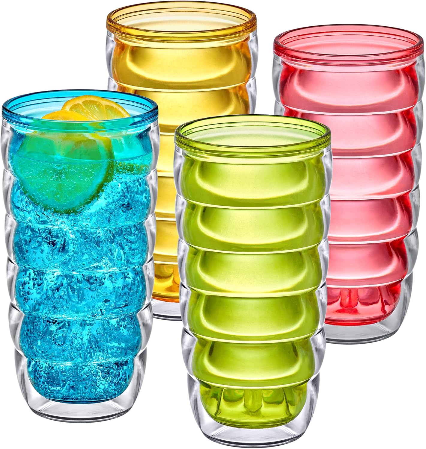Arctic 24-Ounce Insulated Plastic Tumblers - Set of 4