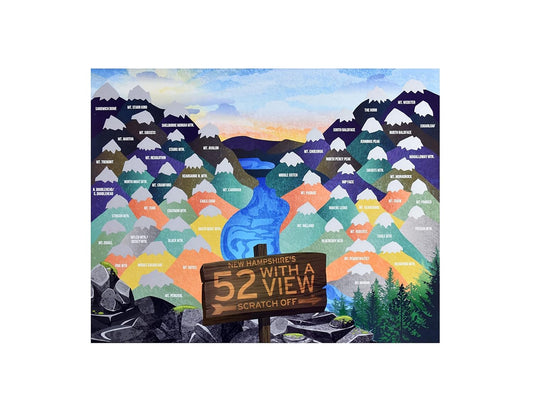PeakQuest Scratch Off Hiking Card - Conquer NH's Peaks!