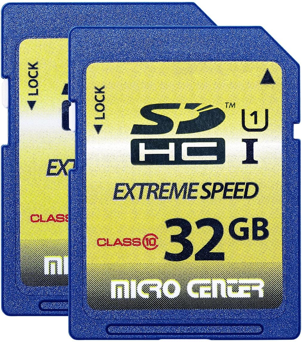 Inland 32GB SDHC Memory Card 2 Pack - Fast UHS-I U1 for Trail Cameras