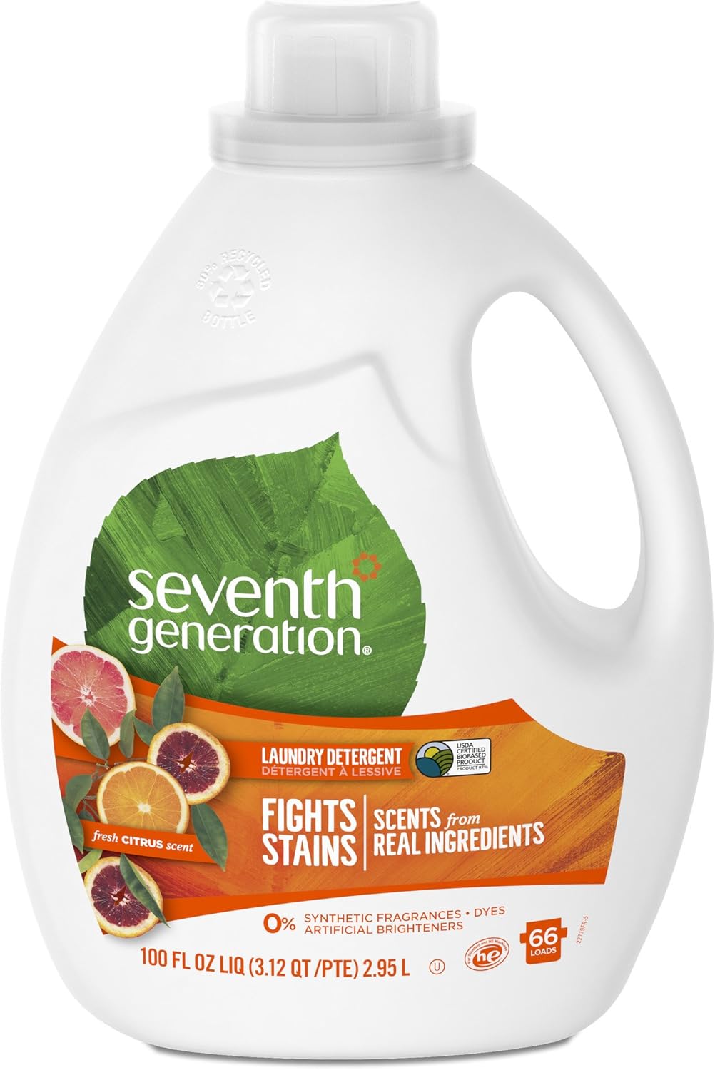 Seventh Generation Liquid Laundry Detergent for Fresh Citrus Clean