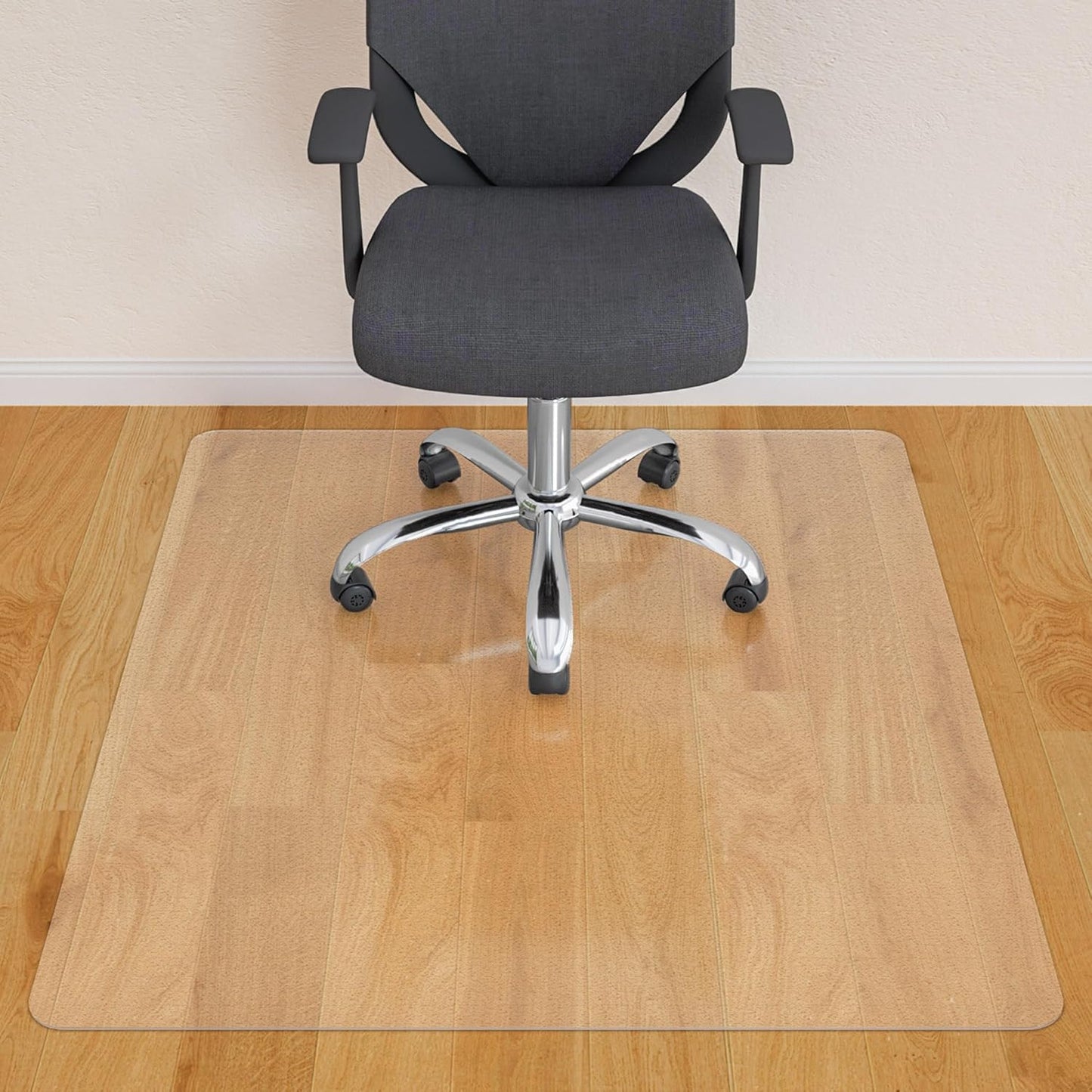 HOMEK Clear 45 x 53 Hardwood Floor Chair Mat - Easy Glide for Work & Home
