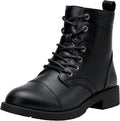 Vepose Womens Ankle Boots Lace Up Combat Booties - Comfortable Low