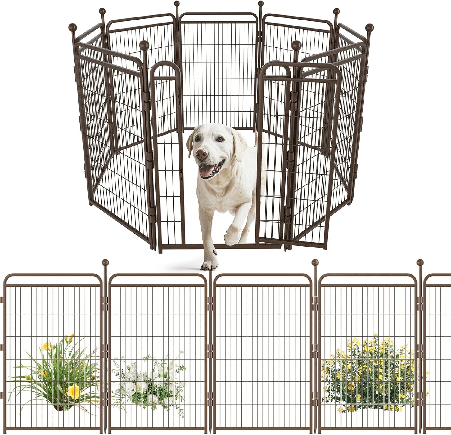 Gardner Pet Dog Playpen for Indoor and Outdoor Use, 40 H