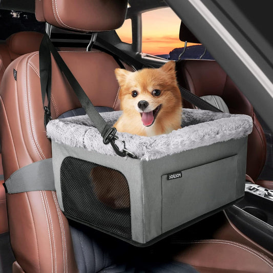 JOEJOY Deluxe Dog Booster Seat - Safe & Comfy Travel for Small Pets