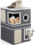 Shikha 2-Storey Cat House for Indoor Cats - Dual-Purpose Condo