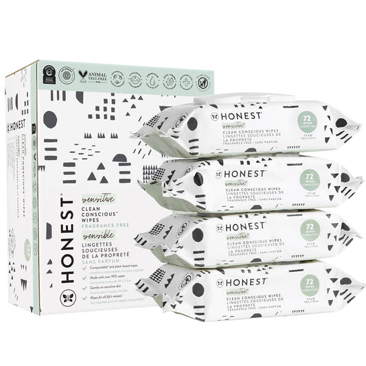 Honest Co. Eco-Friendly Baby Wipes | 99% Water, Plant-Based, Hypoallergenic | EWG Verified