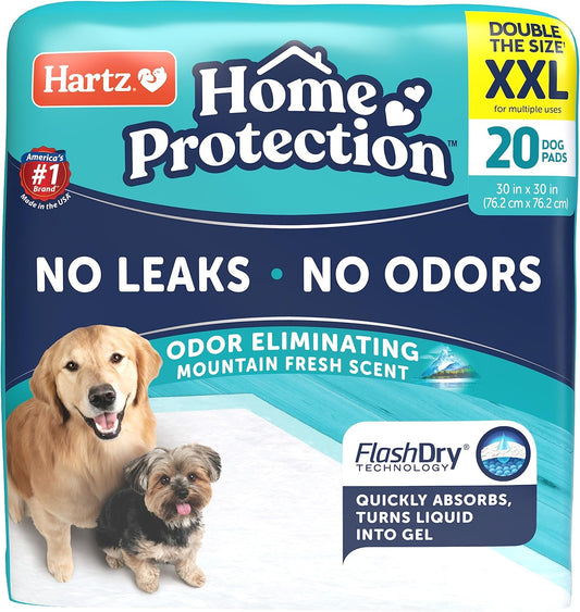 Hartz XXL Dog Pads: Mountain Fresh Scent, Leak-Proof & Odor Eliminating