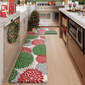KIMODE Farmhouse Christmas Kitchen Rugs for Holiday Decor