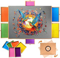 1500 Piece Rotating Wooden Puzzle Board with 6 Drawers - Portable