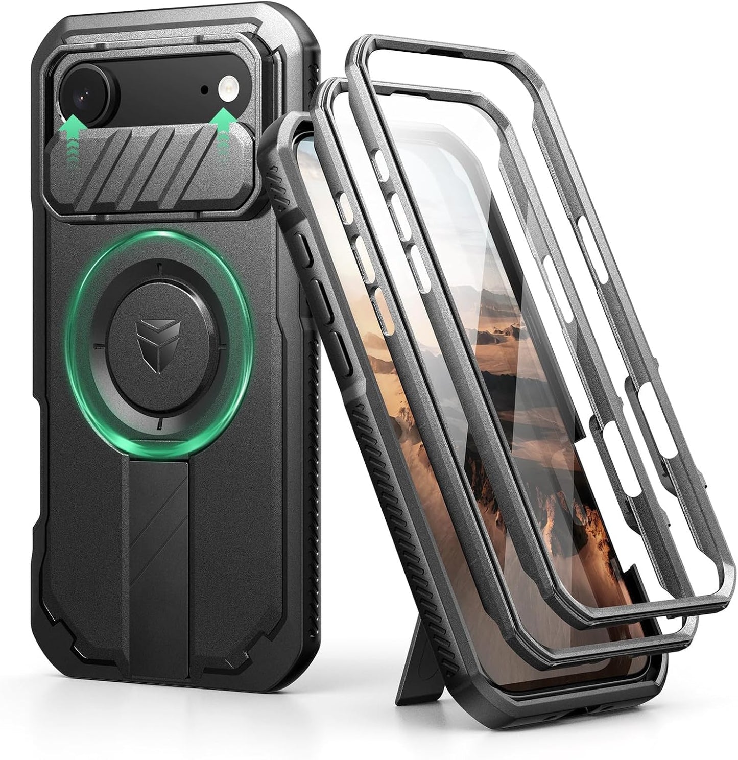 Dexnor iPhone Air Case with Slide Camera Cover & Kickstand