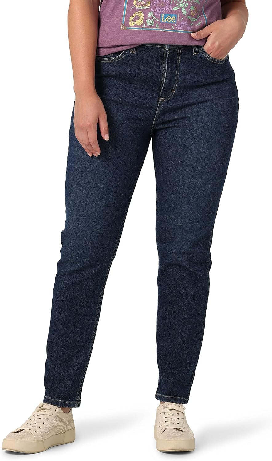 Lee Womens Legendary High Rise Mom Jean for Timeless Style