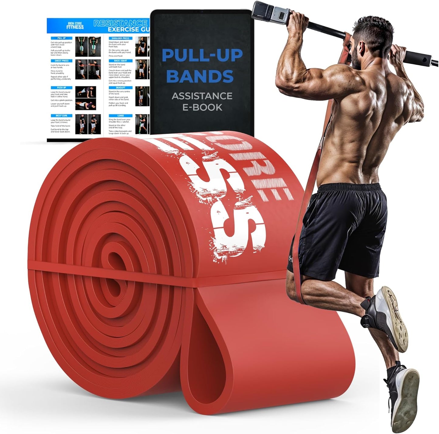 Pull Up Assistance Resistance Bands for Strength Training at Home