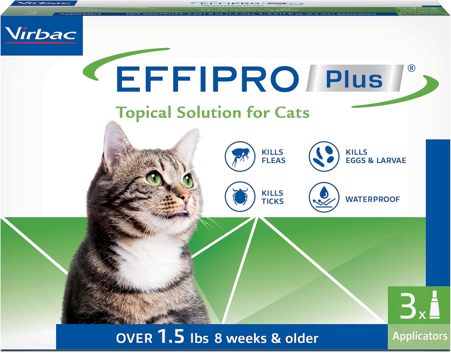 Virbac Effipro Plus Topical Solution for Cats - 3 Month Supply