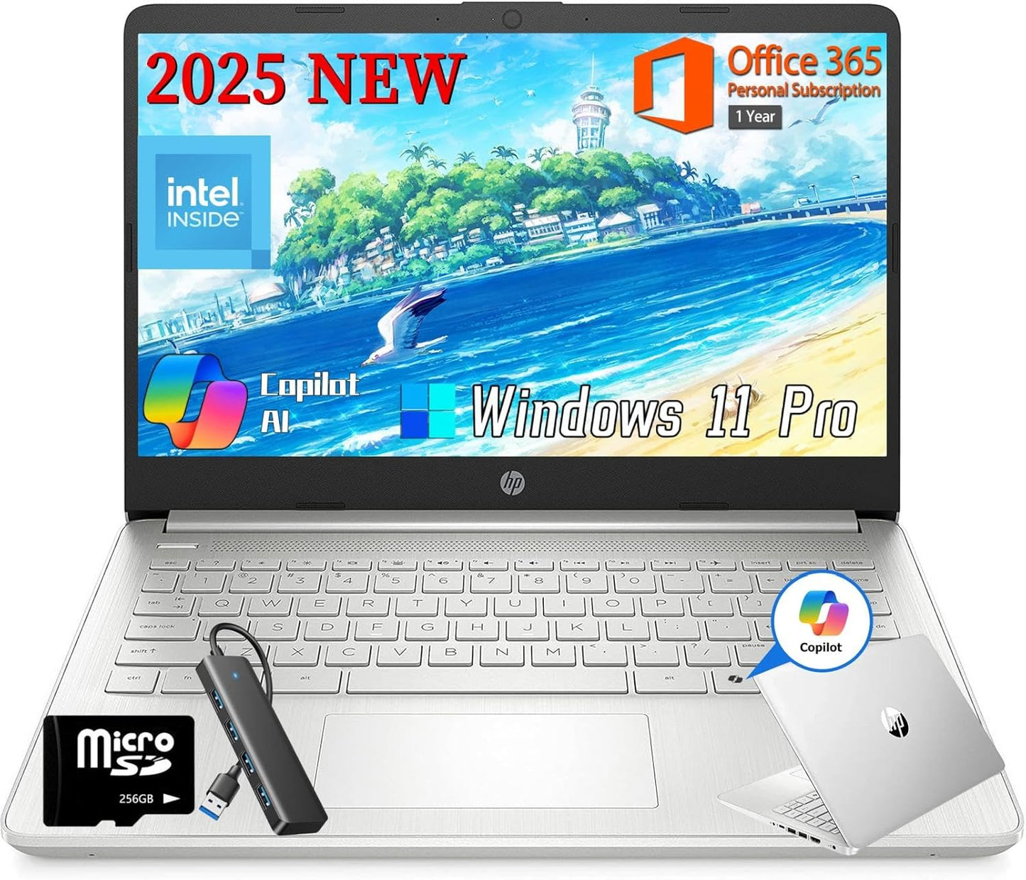 HP 2025 14 Inch Student Business Laptop with Intel N150 Power