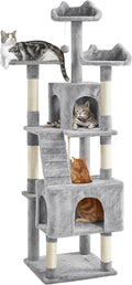 XL Cat Tree 72in Multi-Level Cat Tower - Cozy Playhouse