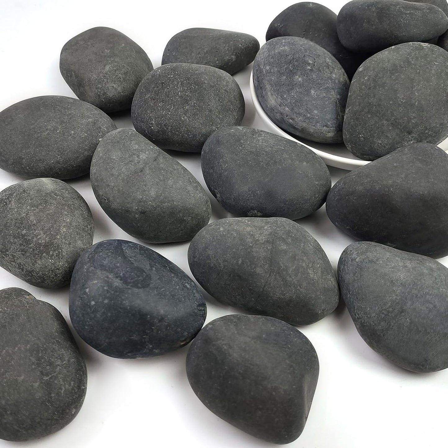 Black River Rocks for Landscaping, 3-4 Inch Premium Pebbles