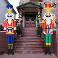 6ft Giant Metal Nutcracker Yard Sign Duo - Eye-Catching Christmas