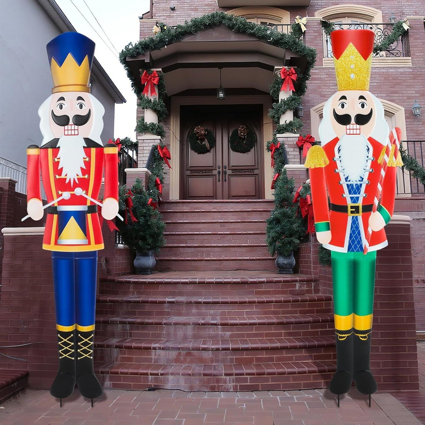 Giant 6ft Metal Christmas Nutcracker Yard Decorations for Holidays
