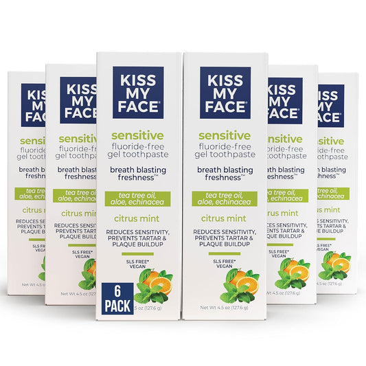Kiss My Face Sensitive Toothpaste Gel for Sensitive Teeth Relief