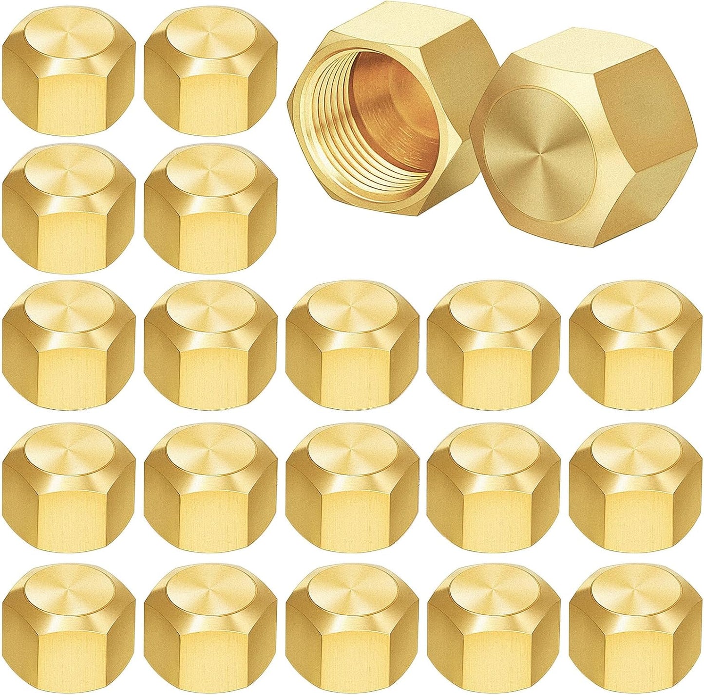 3/8 Inch Brass Compression Caps for Gas Line Pipe Fittings