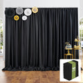 50x10FT Black Backdrop Curtains for Party - Seamless Photo Background