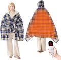 Electric Blanket Wearable Heated Shawl with Hood & Pockets - Cozy