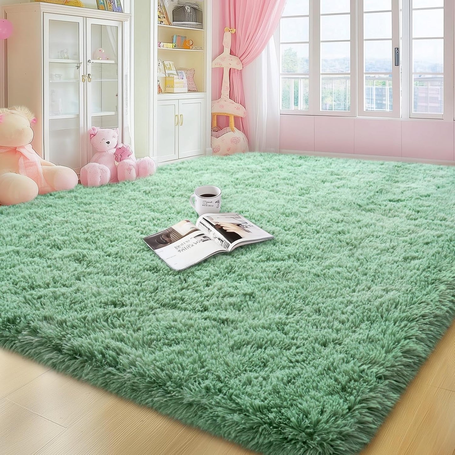 Soft Shag Area Rugs for Living Room and Bedroom Decor