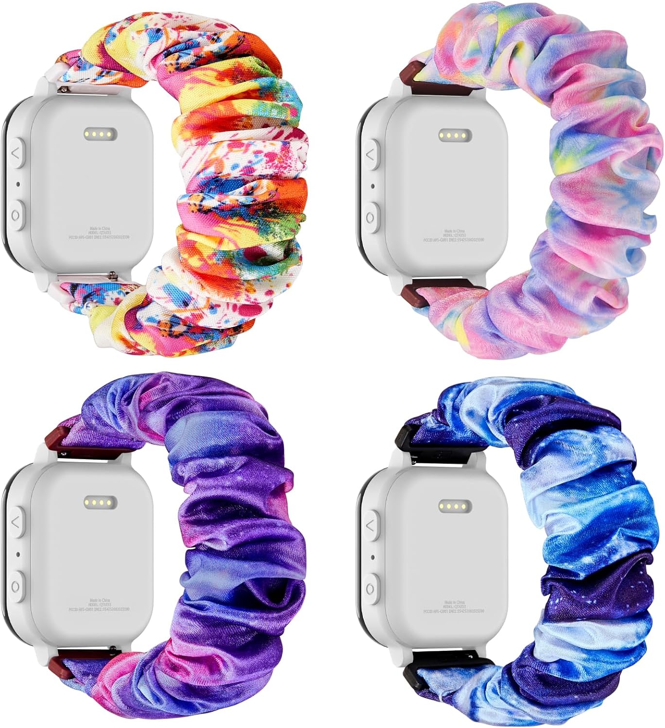 4 Pack Kids Stretchy Solo Loop Bands - Cute & Compatible