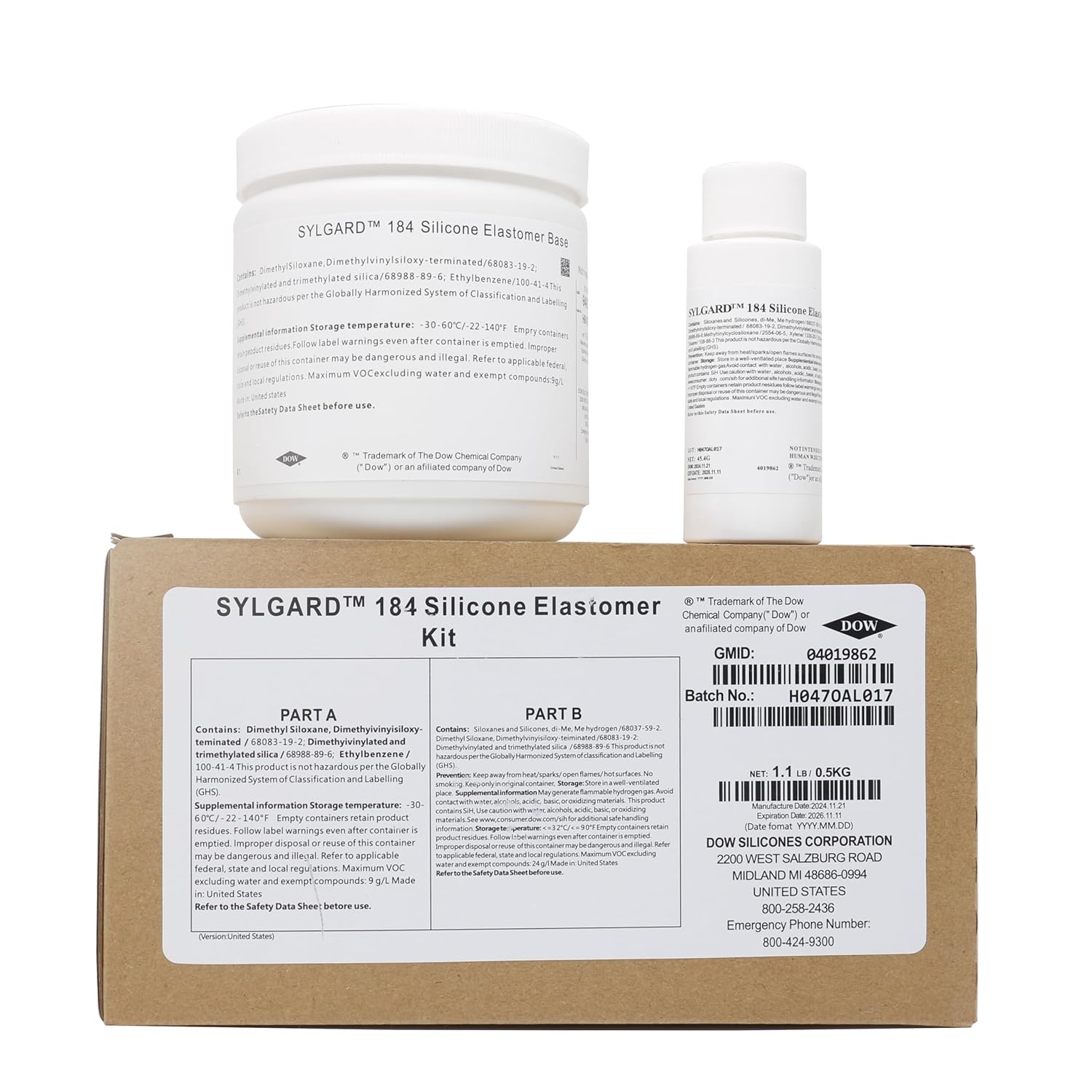 Dowsil SYLGARD 184 Silicone Elastomer Kit for Electrical Use