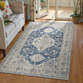 Lahome Oriental Area Rug 3x5 Washable Rug - Soft, Non-Slip Mat