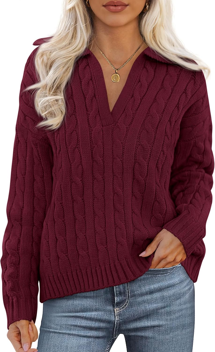 PRETTYGARDEN Fall Cable Knit Sweaters for Women 2025 Casual Style