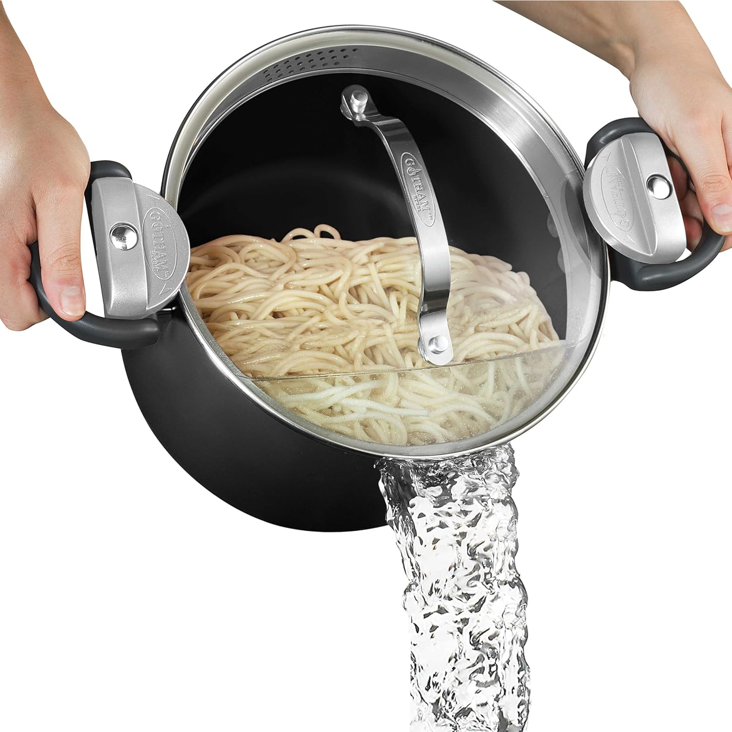 GOTHAM STEEL 5 Qt Ceramic Stock Pot for Soup and Pasta Cooking