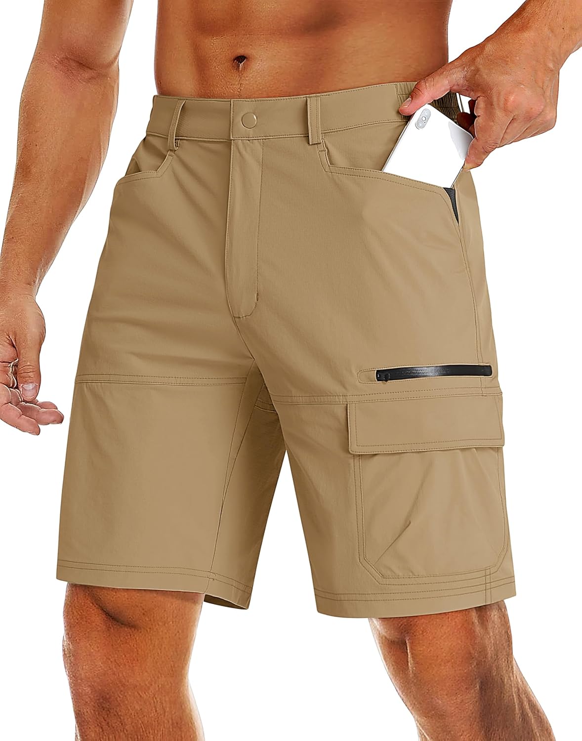 MAGCOMSEN Men's Hiking Cargo Shorts 9in Quick Dry Lightweight