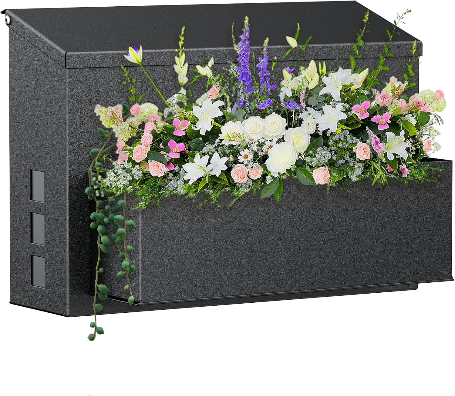 Uniclife Wall Mount Mailbox with Planter for Modern Homes