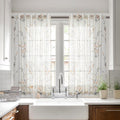 Kitchen Window Curtains Linen Sheer Drapes 50 x 45 in - Light