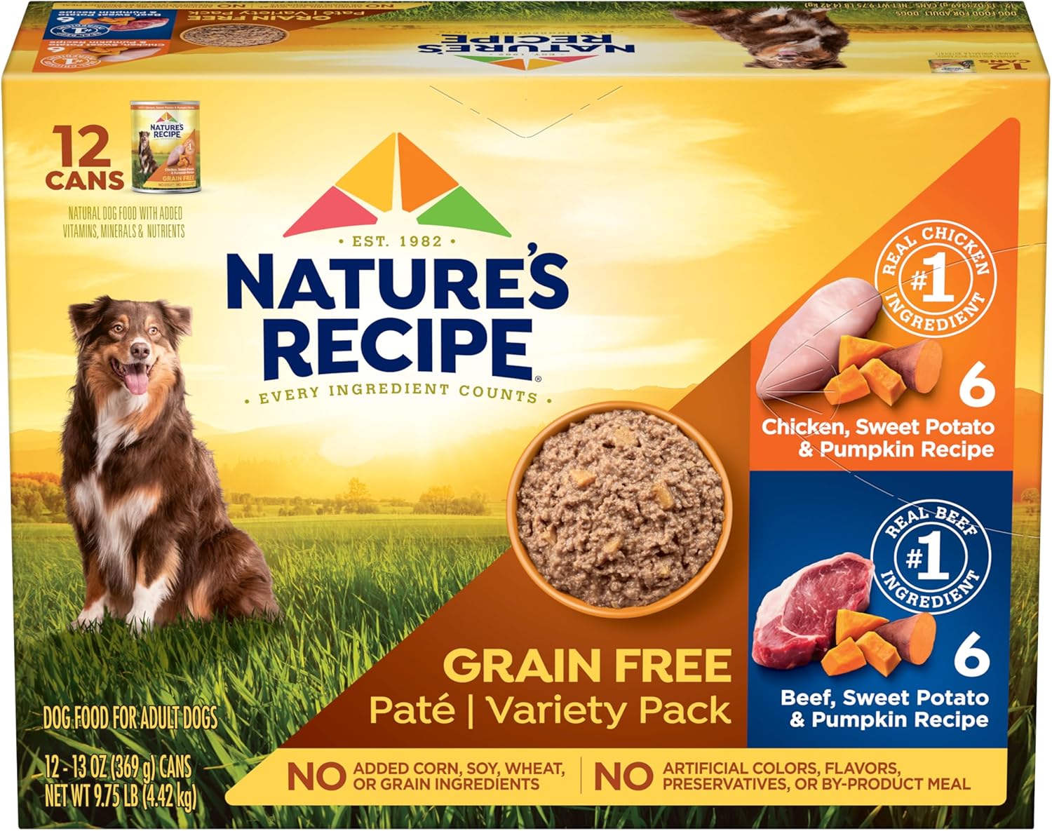 Nature's Recipe Grain Free Chicken and Beef Wet Dog Food Pack