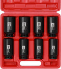 EMENTOL 1/2ft Drive Deep Spindle Axle Nut Impact Socket Set - Durable