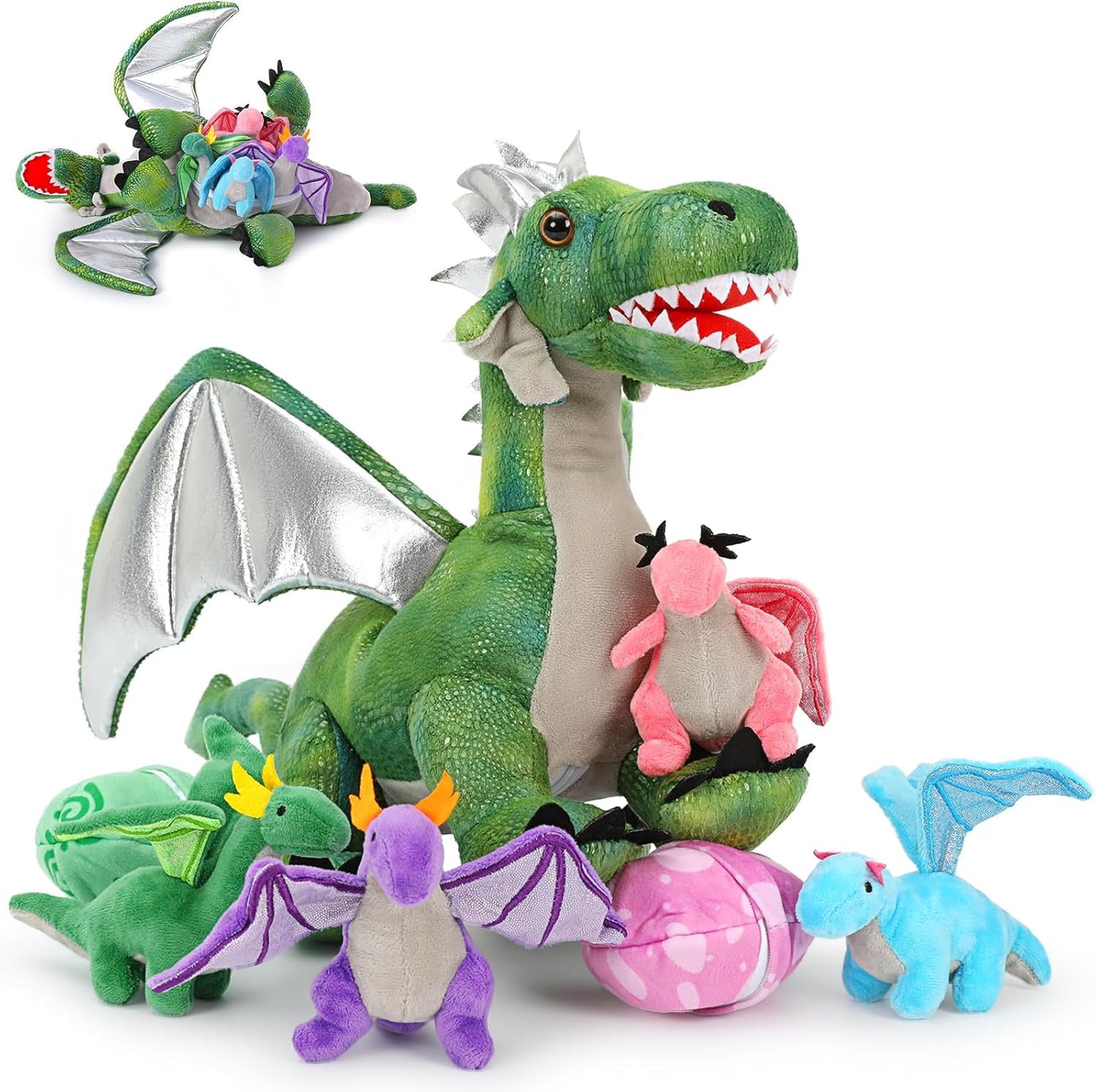 Tezituor 7 Pcs Dragon Stuffed Animals for Kids and Gifts