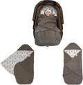 Car seat Blankets for Babies Flower Beige - Swaddle Footmuff