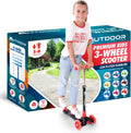 Outdoor Cruiser 3-Wheel Kids Scooter with Lean-to-Steer - Smooth Ride